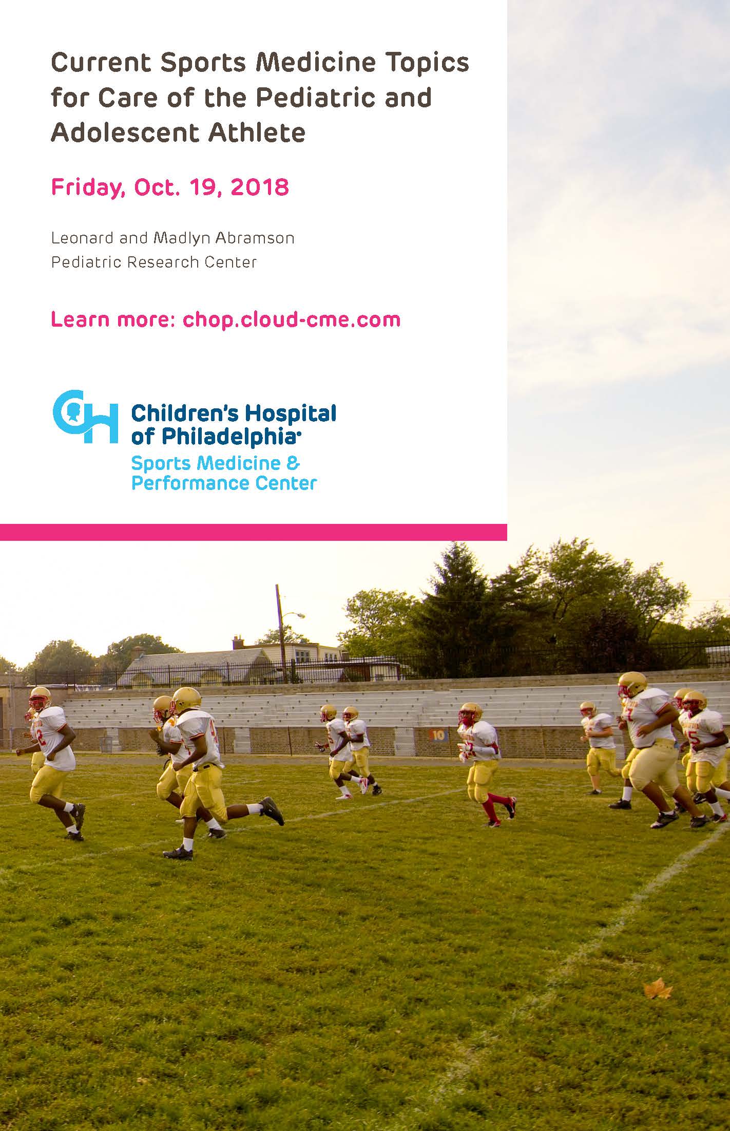 Current Sports Medicine Topics for Care of the Pediatric and Adolescent Athlete Banner